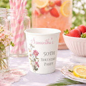 50th Birthday Party Wildflower  紙コップ