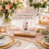 50th Birthday Party Wildflower Keepsake アクリルサイン