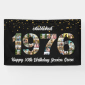 50th birthday Photo Collage established 1976 横断幕 (横)