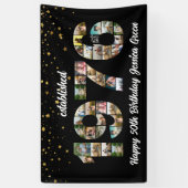 50th birthday Photo Collage established 1976 横断幕 (縦)