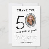 50th Birthday Photo Thank You Card サンキューカード (正面)