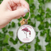 50th Birthday Pink Flamingo Novelty Swag キーホルダー (手)