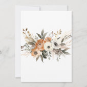 50th Birthday Rustic Floral Fall  招待状 (裏面)