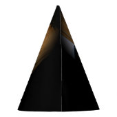 50th birthday silver black photoname (シルバーブラックパーソナ パーティーハット (裏面)