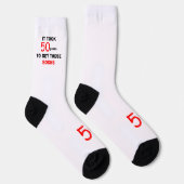 50th Birthday Socks Men Funny ソックス (右)
