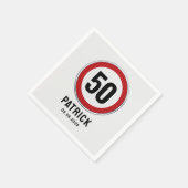 50th Birthday Speed Limit Sign スタンダードカクテルナプキン (角)