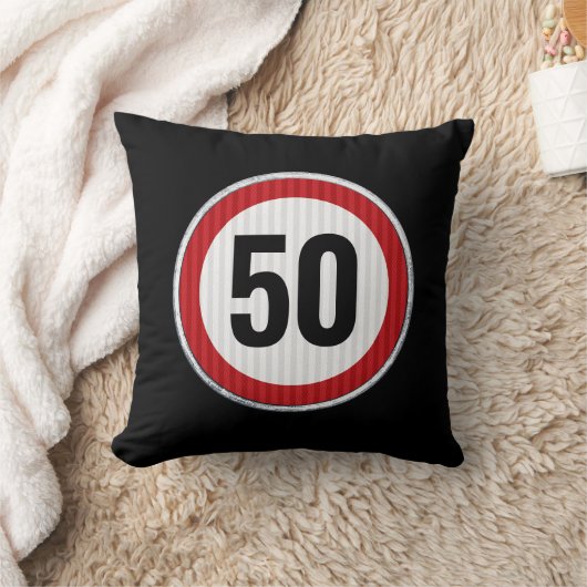 50th Birthday Speed Limit Sign - ANY AGE クッション (ブランケット)