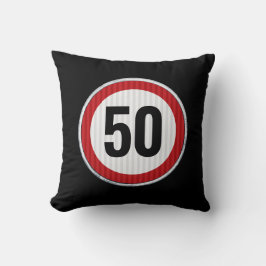 50th Birthday Speed Limit Sign - ANY AGE クッション
