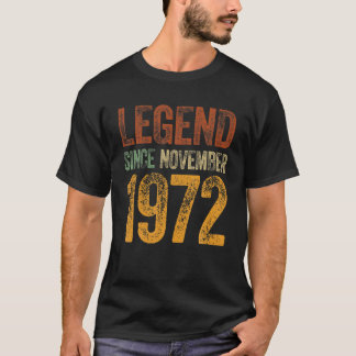 50Th Birthday Tee November Born 50 Years Legend Si Tシャツ