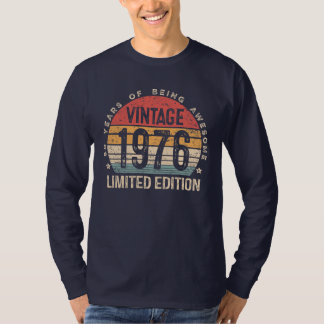 50th Birthday Vintage 1976 Limited Edition 50 Bday Tシャツ