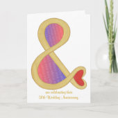 50th Gold Anniversary Invitations, And & Sign 招待状 (正面)