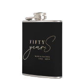 50th Gold Wedding Anniversary Gift フラスク (左)