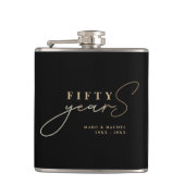 50th Gold Wedding Anniversary Gift フラスク (正面)
