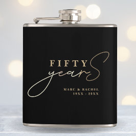 50th Gold Wedding Anniversary Gift フラスク