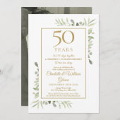 50th Golden 結婚's Anniversary Memories写真 招待状 (正面/裏面)