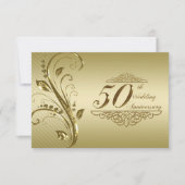 50th Golden 結婚's Anniversary RSVPカード (正面)