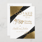 50th Golden Anniversary – 日付を保存 案内ポストカード (正面/裏面)