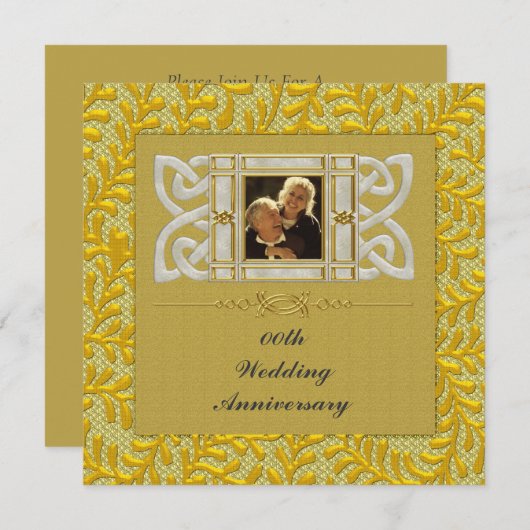 50th Golden Wedding Anniversary Party Invitation 招待状 (正面/裏面)