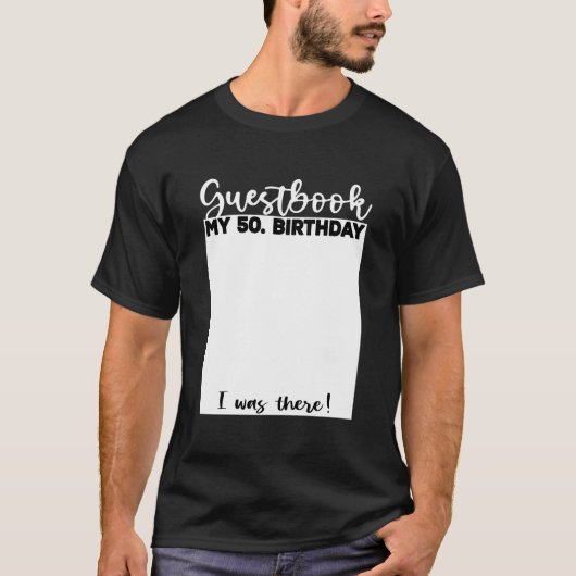 50Th Guest Book Bday Celebrant Guest List Guestboo Tシャツ (正面)