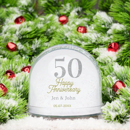50th happy anniversary name date silver gold date  (クリスマス)