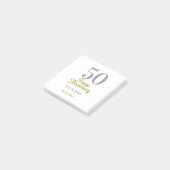 50th happy anniversary name date silver gold date  ポストイット (アングル)