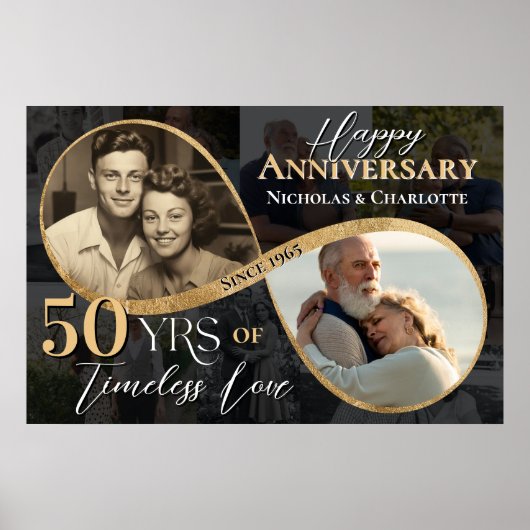 50th Happy Anniversary Then & Now Gold Infinity ポスター (正面)