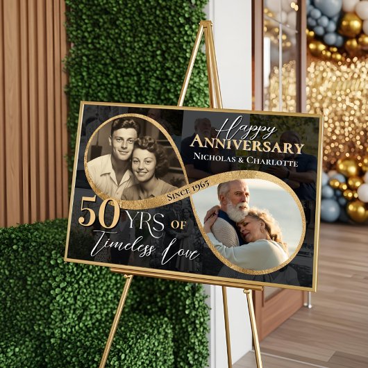 50th Happy Anniversary Then & Now Gold Infinity ポスター