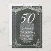 50TH Mexican birthday Tequila Party Chalkboard 招待状 (正面)