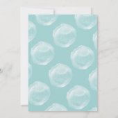 50th Pale Teal Bubble Birthday Party Invitation 招待状 (裏面)