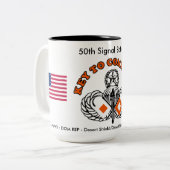 50th Signal Battalio Historic Coffee Mug #1 ツートーンマグカップ (正面左)