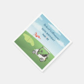50th Surprise Birthday Party Men's Golf Theme スタンダードカクテルナプキン (角)