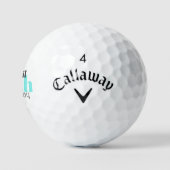 50th  Turquoise Personalized Titleist Pro V1 ゴルフボール (ロゴ)