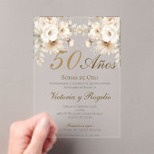 50th Wedding Anniversary Acrylic Invitation アクリル招待状 (インサイチュ (ポータブル))