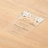 50th Wedding Anniversary Acrylic Invitation アクリル招待状 (レイダウン)