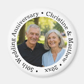 50th Wedding Anniversary Couple Photo マグネット (正面)