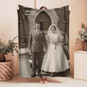 50th Wedding Anniversary Fleece Blanket Photo フリースブランケット