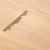 50th Wedding Anniversary Gold Faux Glitter  アクリル招待状 (レイダウン)