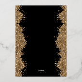 50th Wedding Anniversary Gold Faux Glitter 箔シーズンカード (裏面)