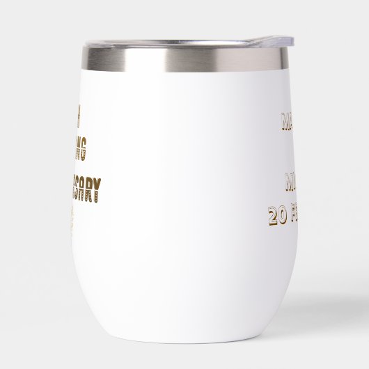 50th Wedding Anniversary Golden Typography Heart  (左面)