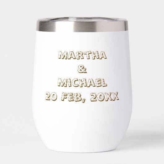 50th Wedding Anniversary Golden Typography Heart  (背面)