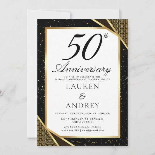 50th Wedding Anniversary Invitation 招待状 (正面)