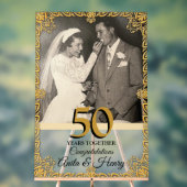 50th Wedding Anniversary or Any Year アクリルサイン (ニュートラル)