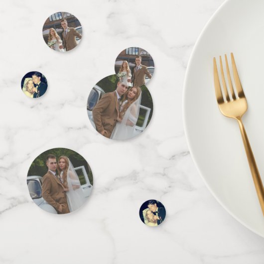 50th Wedding Anniversary Party Decor Custom Photo コンフェッティ (グループ)