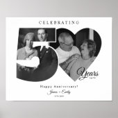 50th Wedding Anniversary Photo Collage Keepsake ポスター (正面)