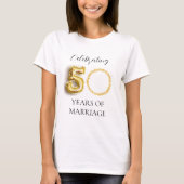 50th wedding anniversary photo gold tシャツ (正面)