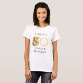 50th wedding anniversary photo gold tシャツ (正面フル)