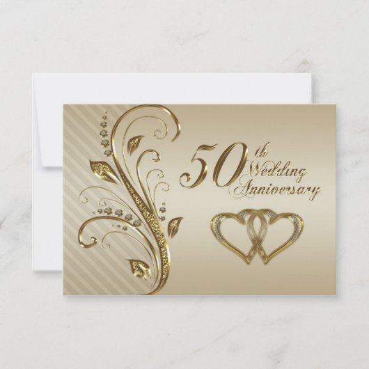 50th Wedding Anniversary RSVP Card (正面)