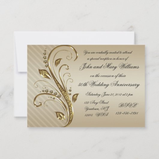 50th Wedding Anniversary RSVP Card (裏面)