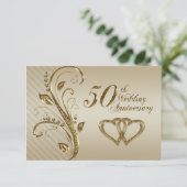 50th Wedding Anniversary RSVP Card (スタンド正面)
