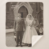 50th Wedding Anniversary Sherpa Blanket Photo シェルパブランケット (正面)